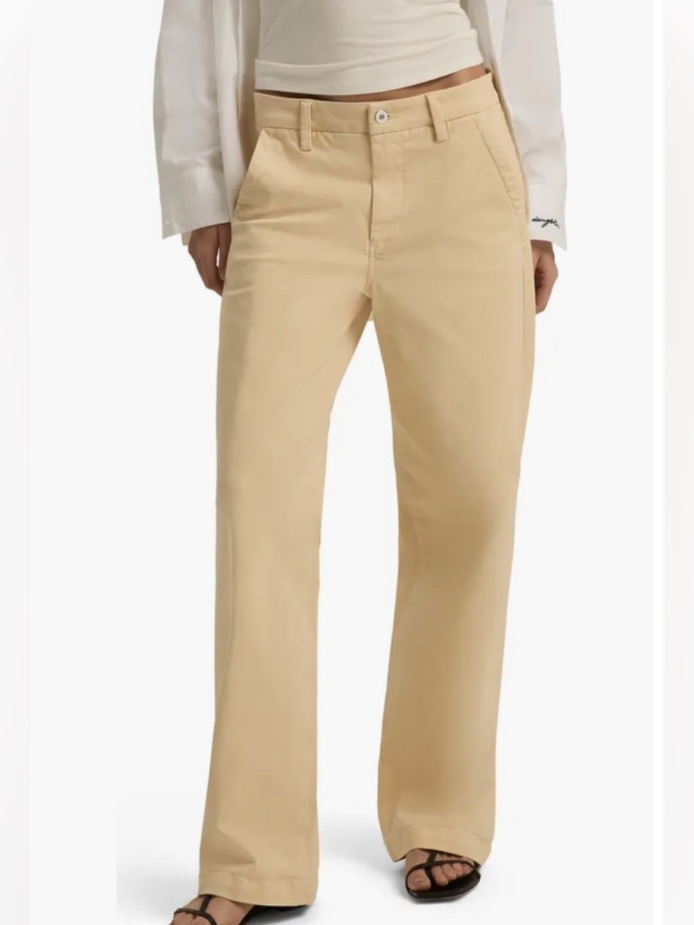 Favorite Daughter Low Rise Taylor Trouser in Moonbeam